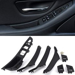 FEXON Black Window Switch Armrest Panel, Inner Door Pull Handle Trim Cover