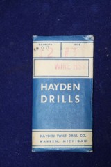 F35 – Hayden Drill Bits Number Sizes 26-80, 1/64,1/32, Various Pkg Sizes
