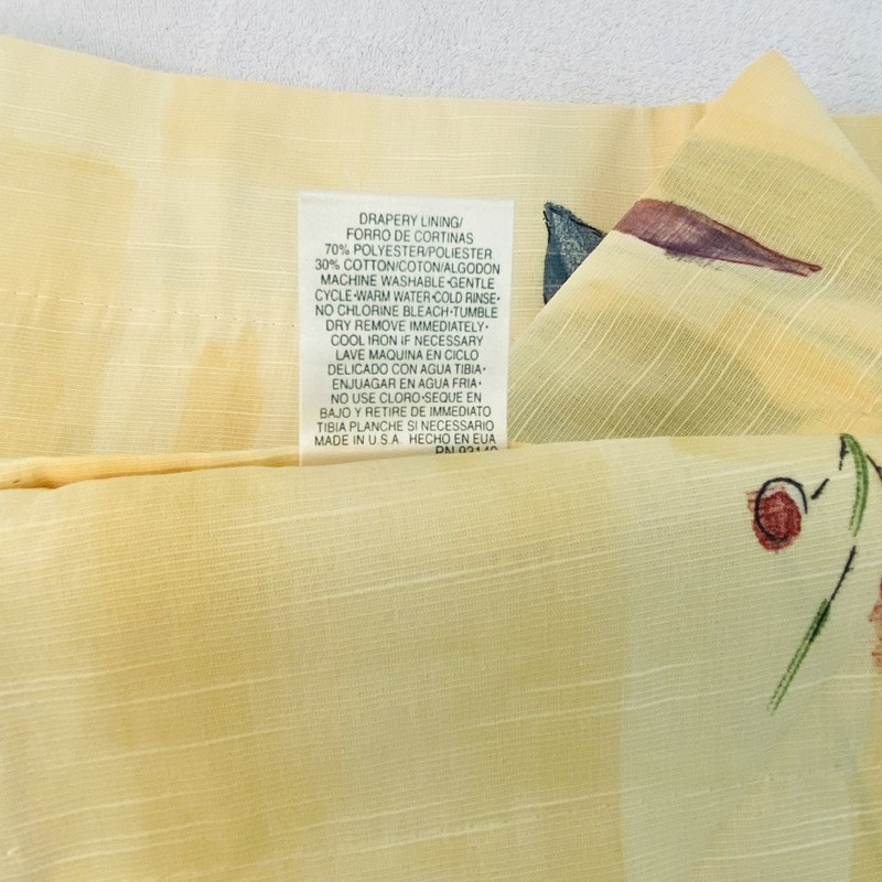 Croscill Classics Gazebo Blouson Valance Yellow Botanical 94in W x 15in Vintage gallery