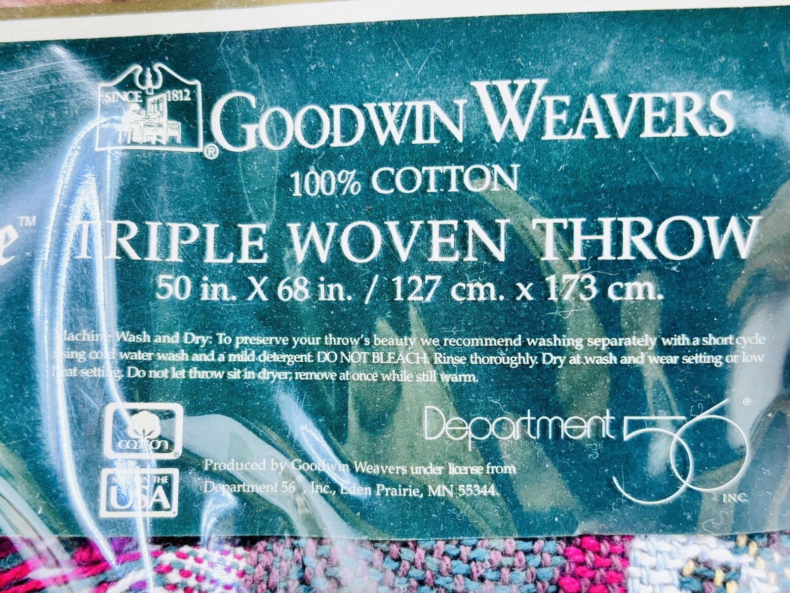 Department 56 Dickens Village Goodwin Weavers Triple Woven Throw Blanket New gallery