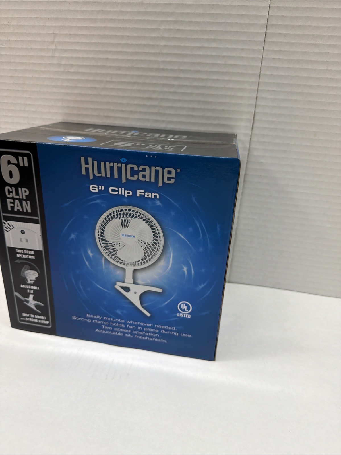 Hurricane 6" Clip Fan, 2 Speed Desk Table Fan w/ Adjustable Tilt,White(Open Box) gallery