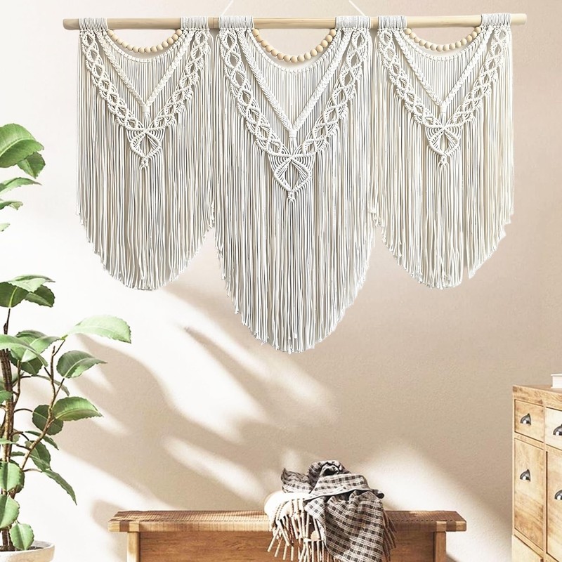large macrame wall hanging - Boho Tapestry Macrame Wall Decor Art- Chic Bohem... gallery