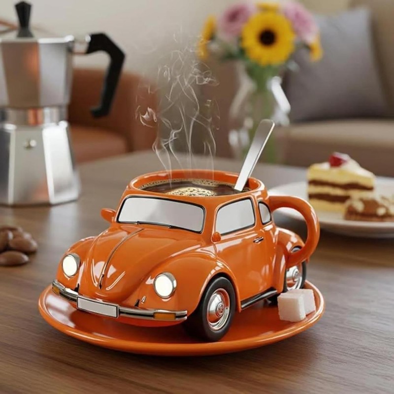 Beetle Shaped Coffee Mug Beetle Shaped Cup Unique Car Shaped Cup Large Capacity gallery