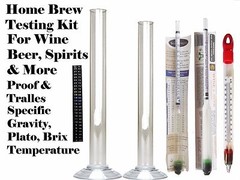 Beer Wine Moonshine Testing Kit – Thermometer Hydrometer Alcoholmeter LCD Jar