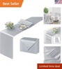 12Pcs Satin Silver Table Runner - 12 x 108 Inch Long Size, Party Table Runner... gallery