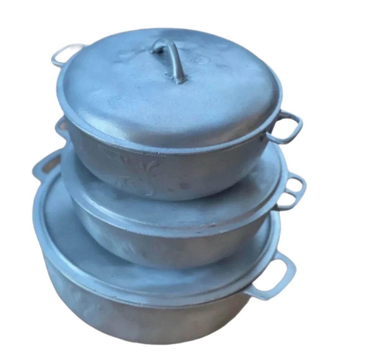 3 Pcs Authentic Handcrafted Jamaican Dutch Pot (Dutchie) Set - S ,M & L gallery