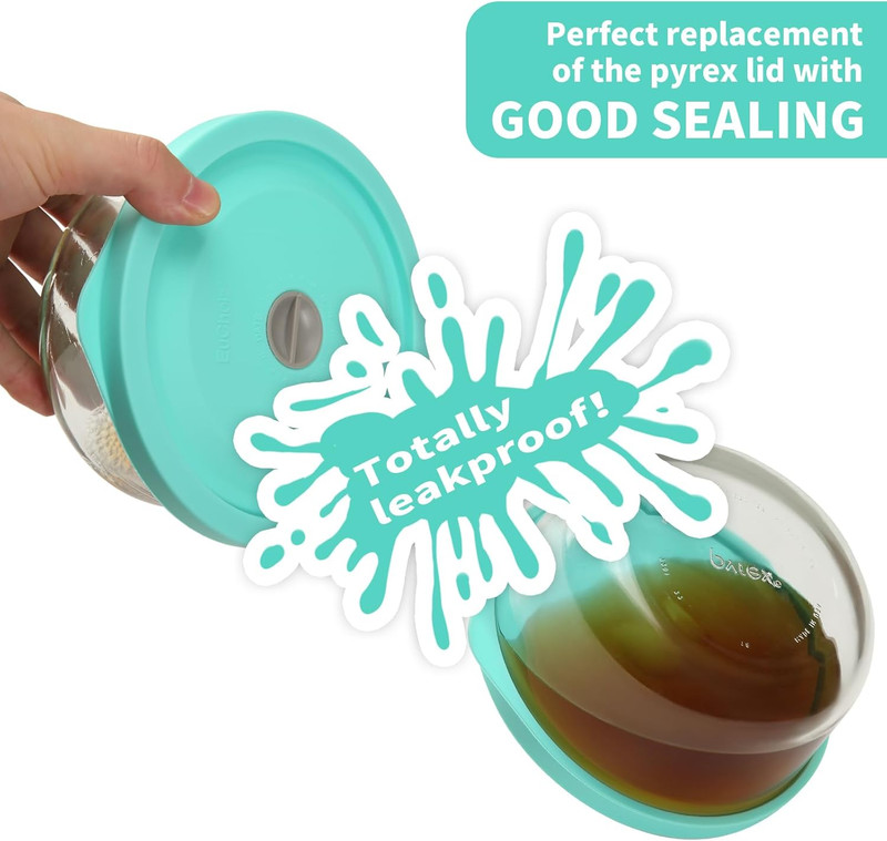 Replacement Lids for Pyrex 7202-PC 1 Cup, Silicone round Storage Cover Lid for A gallery