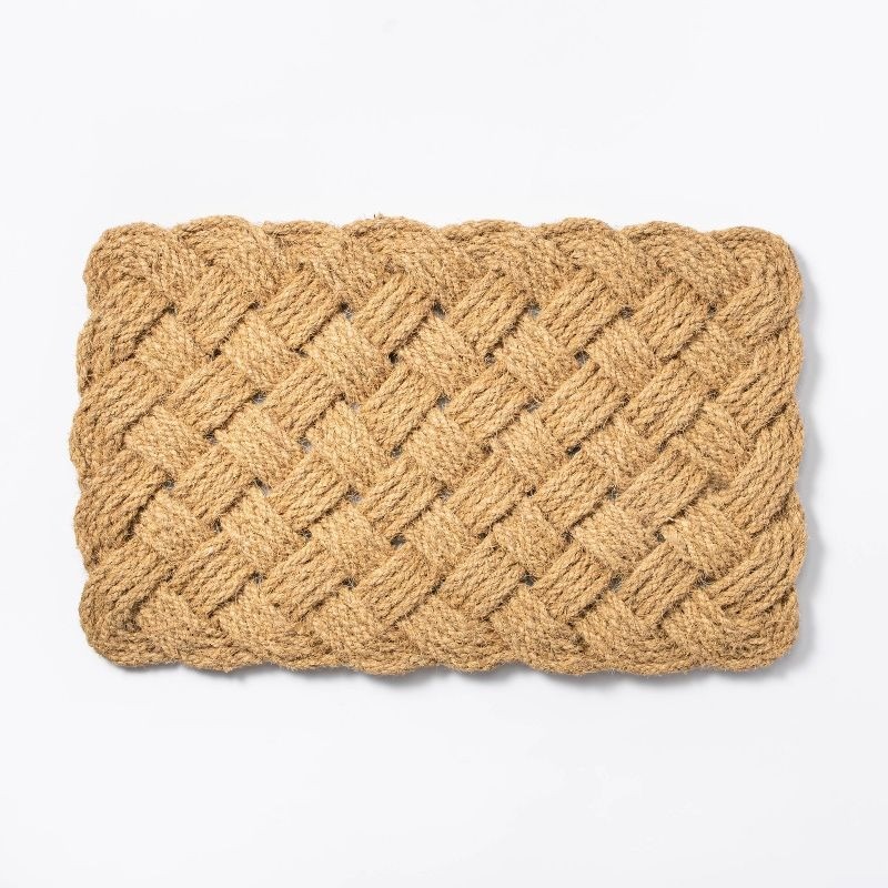 Lovers Knot Door Mat Neutral : Outdoor Coir High Pile Basket Weave 1'6"x2'6" gallery
