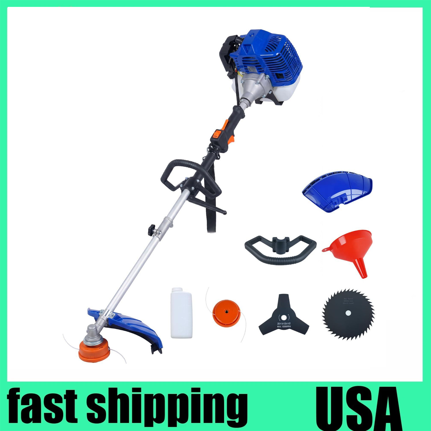 43cc Weed Wacker Gas Powered, 3 in 1 String Trimmer with Shoulder Strap & Handle gallery