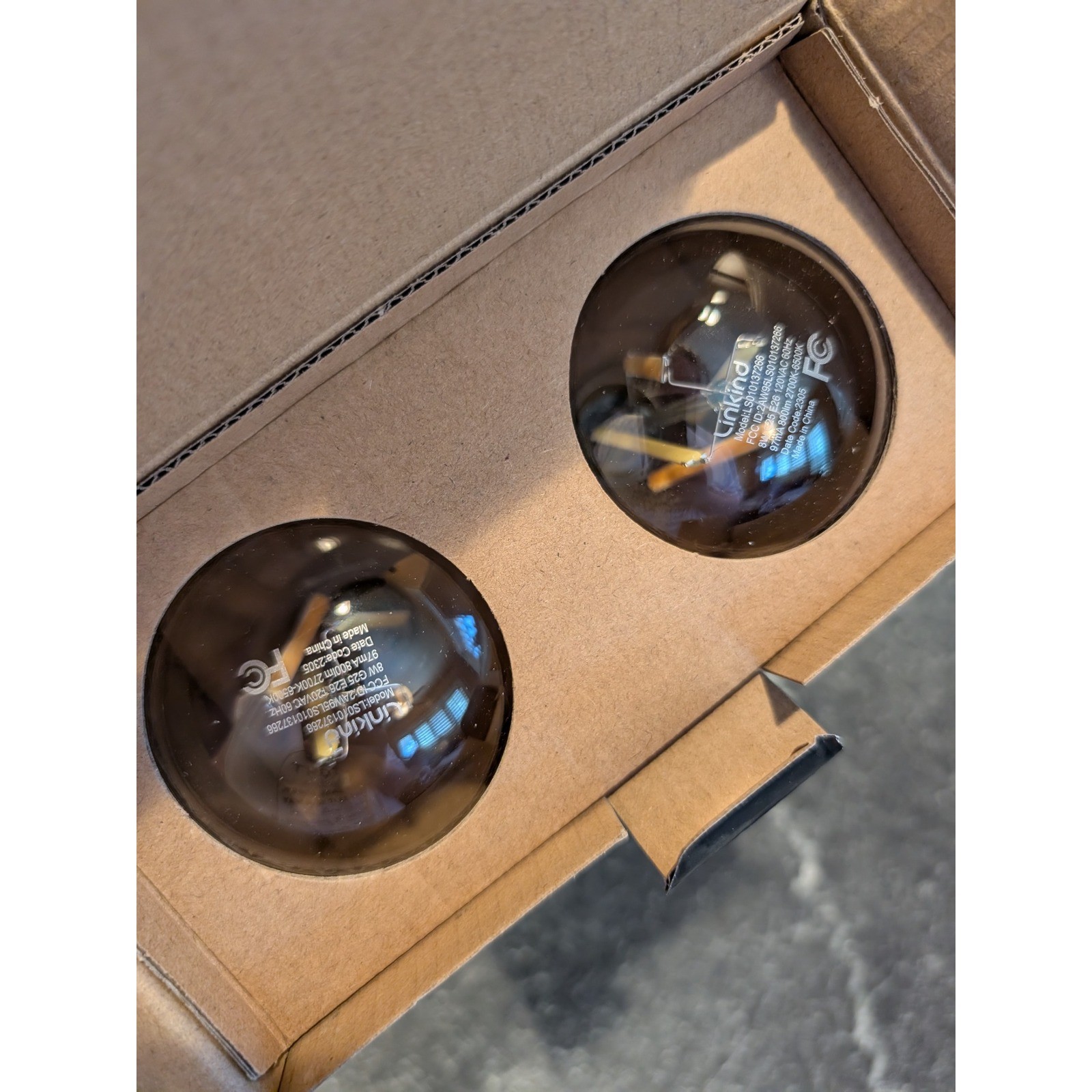 Linkind Smart Filament Bulb G25 CCT 2pk Tunable White LED Matter Alexa Google gallery