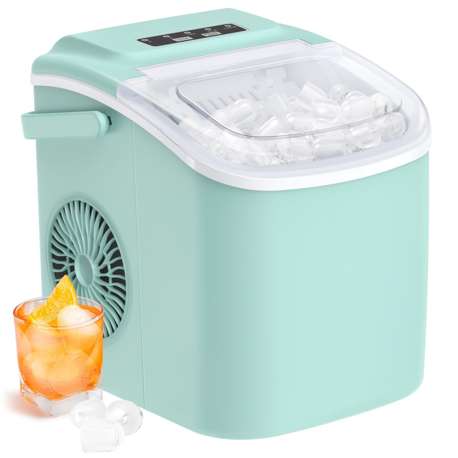 Portable Ice Machine Countertop Bullet Ice Maker with Ice Scoop 26lbs/24hrs gallery