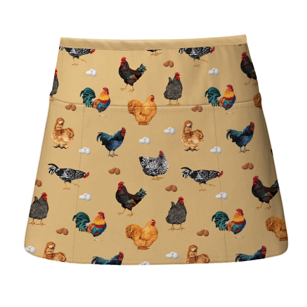 Half Bib Waist Apron With 3 Pockets for Waitresses Servers Bartenders Vendors gallery