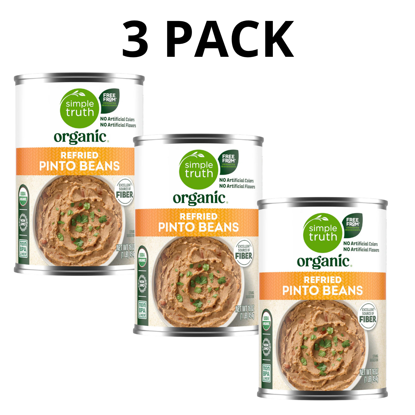 Simple Truth Organic® Refried Pinto Beans 16oz - 3 PACK gallery