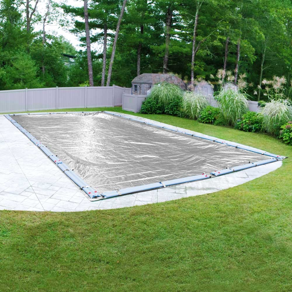 18' x 36' Rectangle In-Ground Swimming Pool Winter Cover 10 Year - Silver gallery