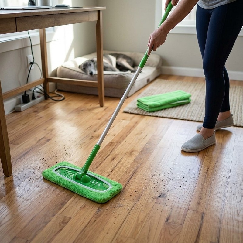 8 Pack Green Microfiber Mop Head Replacement Covers for Floor Cleaning gallery