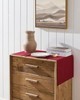 Linen Textured Border Table Runner, 14 x 48 Inch Farmhouse 14x48 Inch Red gallery