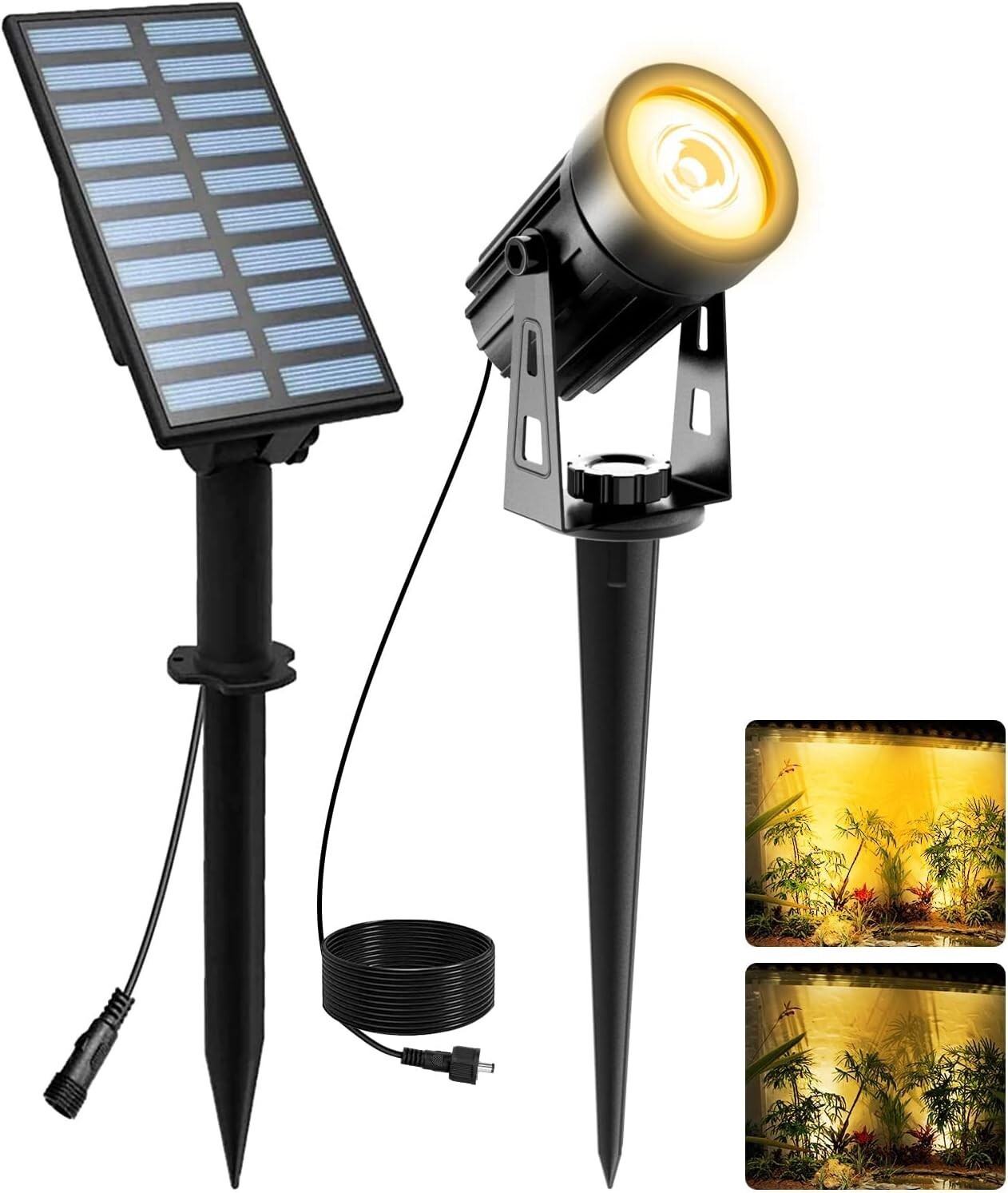 T-SUN Solar Panel Landscape Spotlights Solar Garden Spot Light IP65 Waterproof gallery