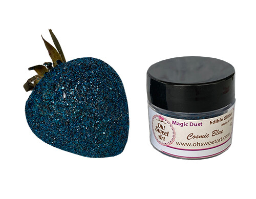 Edible Glitter dust COSMIC BLUE ( 6 grams ) Magic dust , Kosher, Gluten free gallery