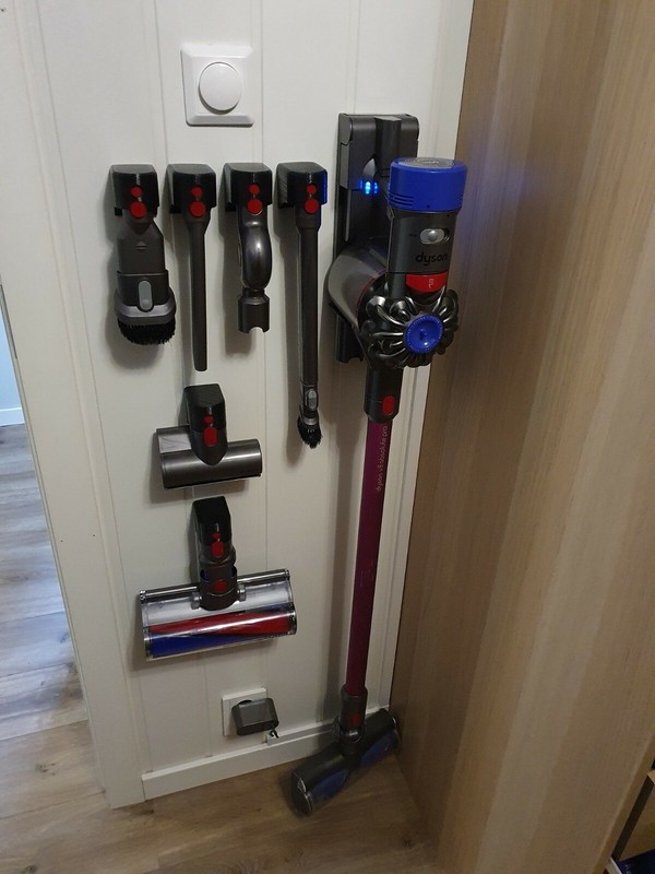 Dyson V8 Wall Mount for Attachments Life Hack Ergonomic Storage Options gallery