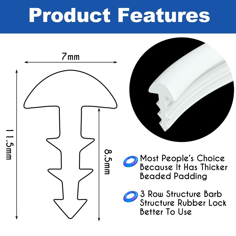 60 ft Swimming Pool Liner Lock Roll Pool Bead Lock White Pool Liner Bead Wedg... gallery