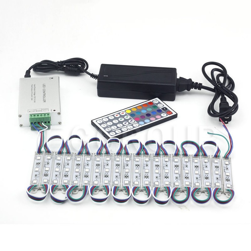 40' ft Multi-color Store Front LED Window Light Module with power supply +Remote gallery