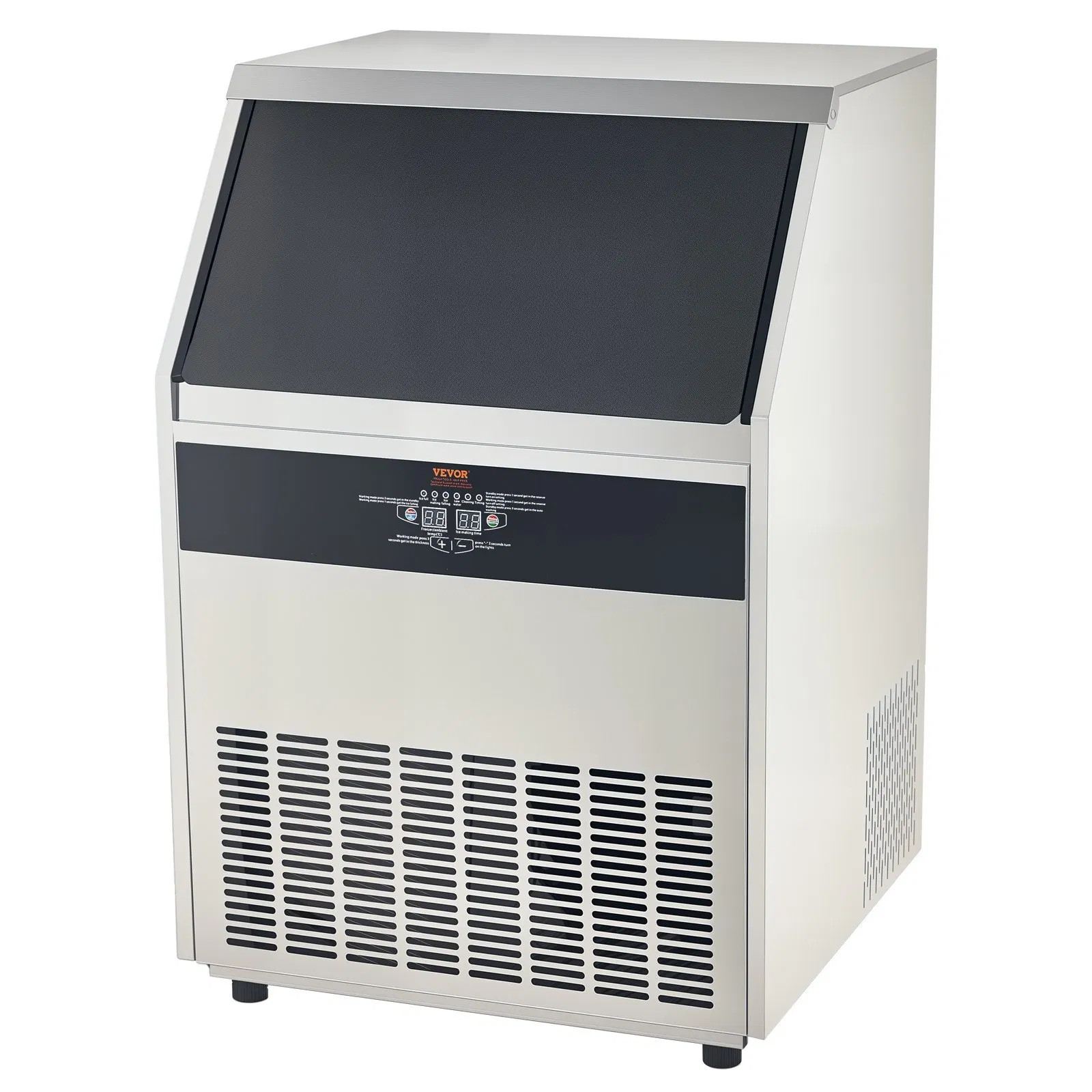 440lbs/24H Commercial Ice Maker Machine, 130lbs Storage Capacity Ice Maker with gallery