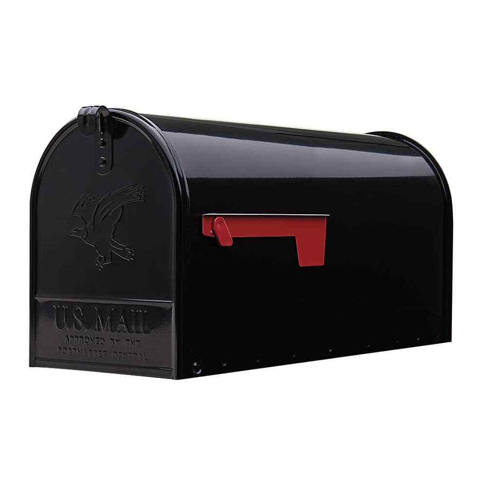 Architectural Mailboxes Elite Black, Large, Steel, Post Mount Mailbox gallery