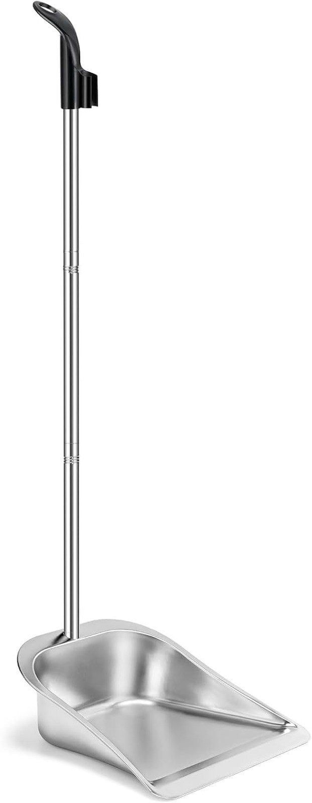 Dust Pans with Long Handle - 35”Heavy Duty Metal Upright Stand Up Dustpan - Long gallery