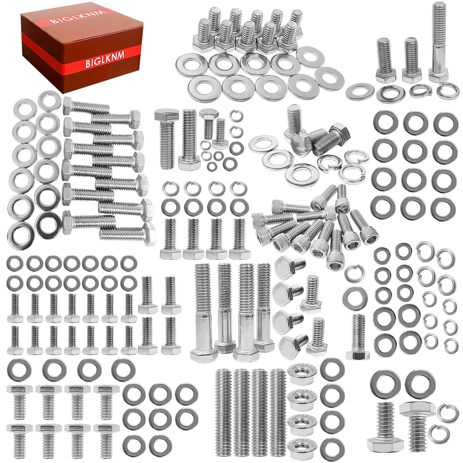 Small Block Engine Hex Bolt Kit Fit for Chevy 265 283 302 305 307 327 350 400; 3 gallery