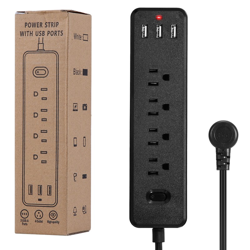 Multi Outlet Wall Mountable USB Surge Protector Power Strip with USB Ports Plugs gallery