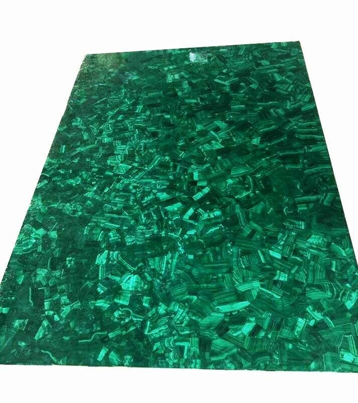 3'x2' Green Marble Dining Coffee Room Home Decor Inlay Malachite Mosaic V1 gallery