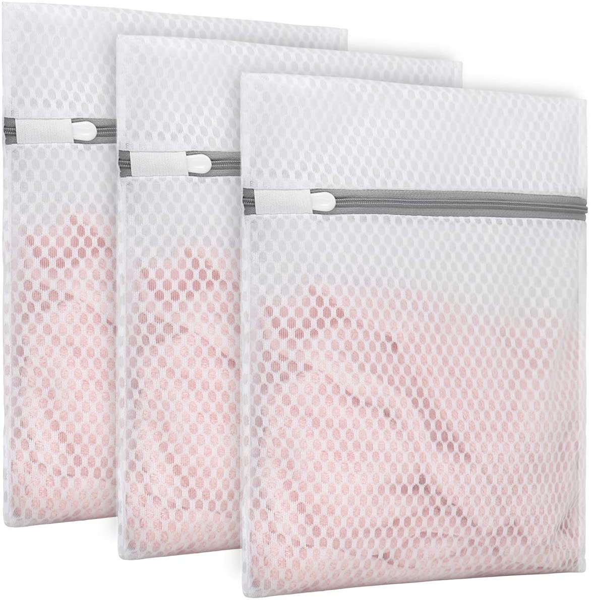 3Pcs Durable Honeycomb Mesh Laundry Bags for Delicates 9 x 12 Inches (3 Small) gallery