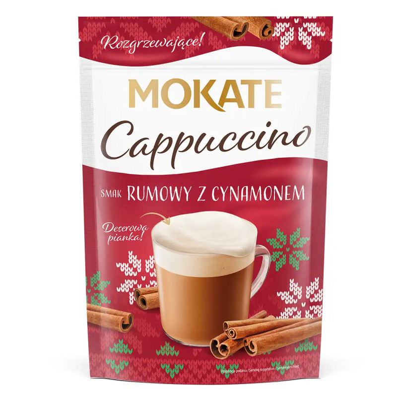 Mokate instant coffee CAPPUCCINO w/RUM CINNAMON flavor-110g/3.9 oz FREE SHIPPING gallery