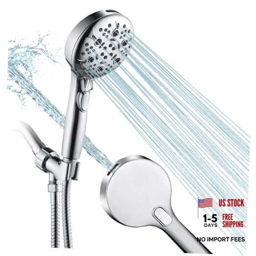 Shower Head with Handheld, 9-Setting High Pressure Shower head with Silver gallery