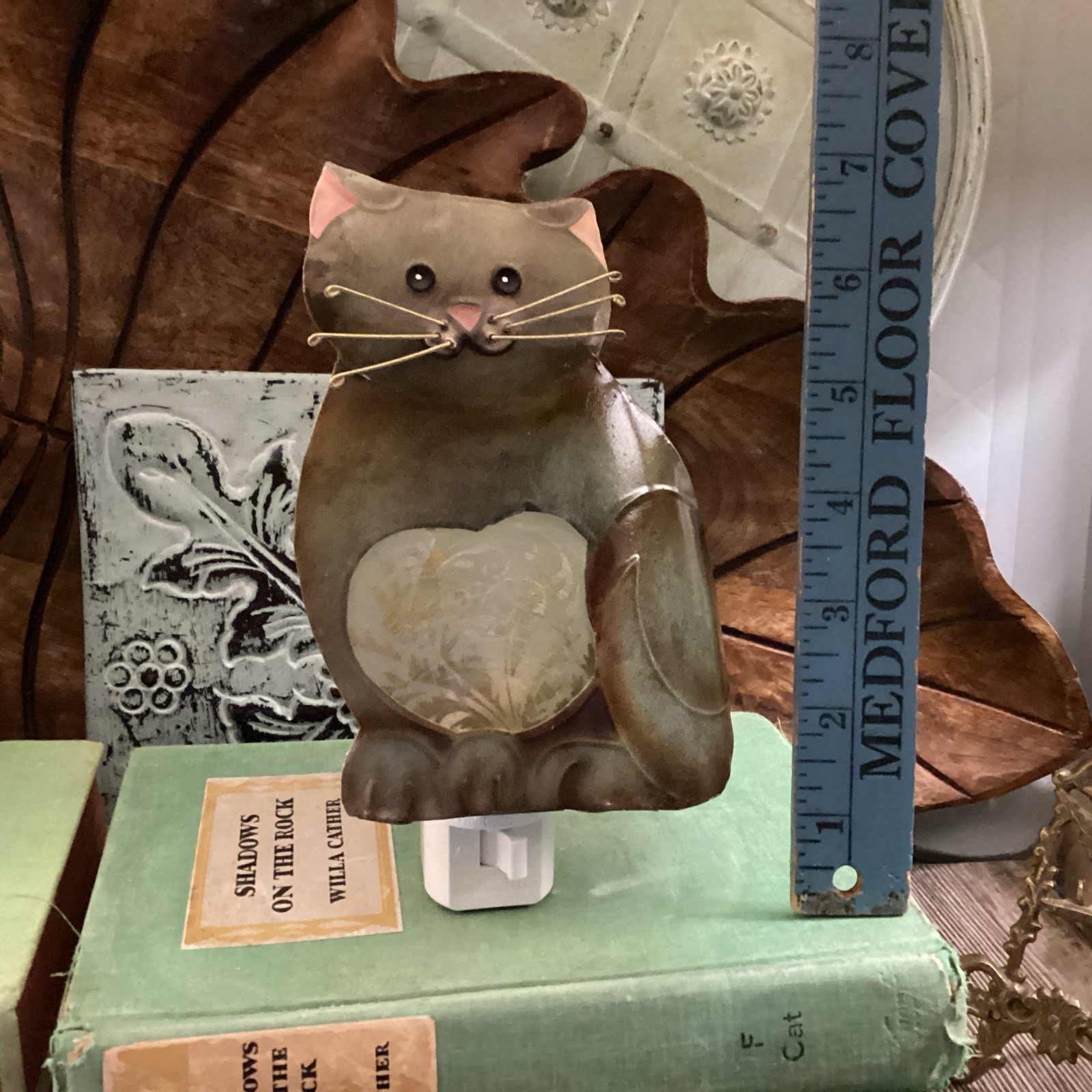 Cat Metal Night Light/plug-In Decorative Kitty Cats Crazy Cat Heart Cut Out gallery
