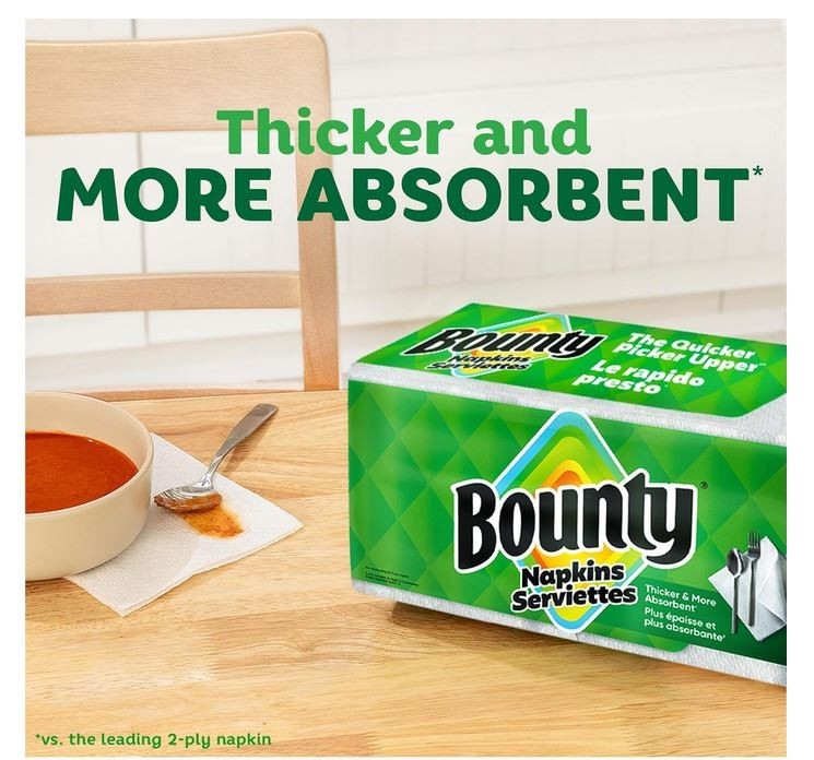 Bounty Paper Napkins, White, 400 Count gallery