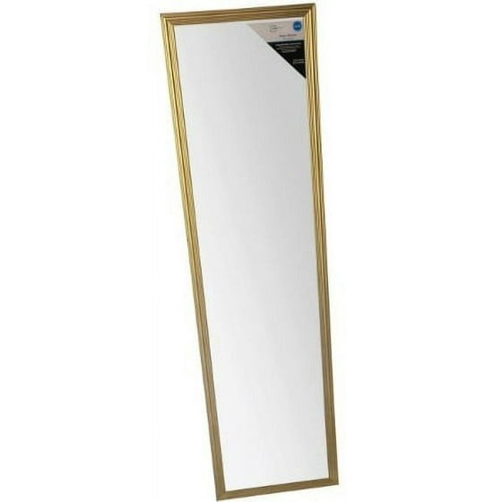 Mainstays 13x49 Gold Rectangle Large Wall Mirror for Bathroom or Living Room gallery