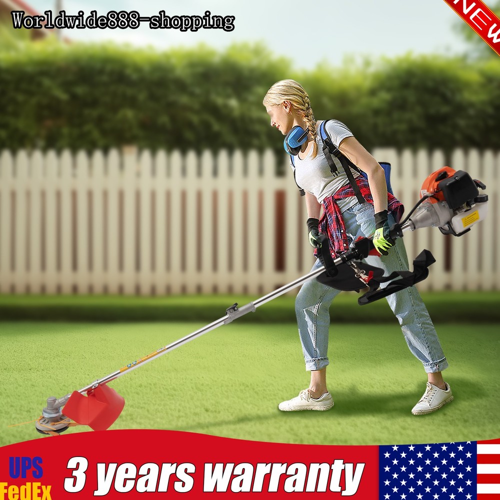 33cc 2-stroke Side-mounted Brush Cutter Weed Wacker Grass Trimmer 0.81kw
