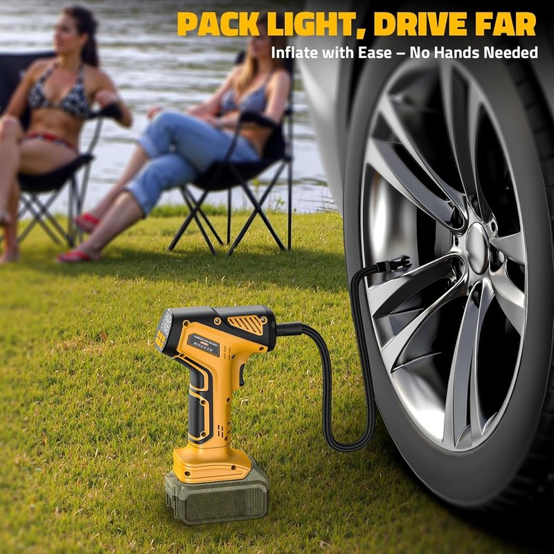 Cordless Air Compressor for Dewalt 20V Max Battery,150PSI Portable Tire Inflator gallery