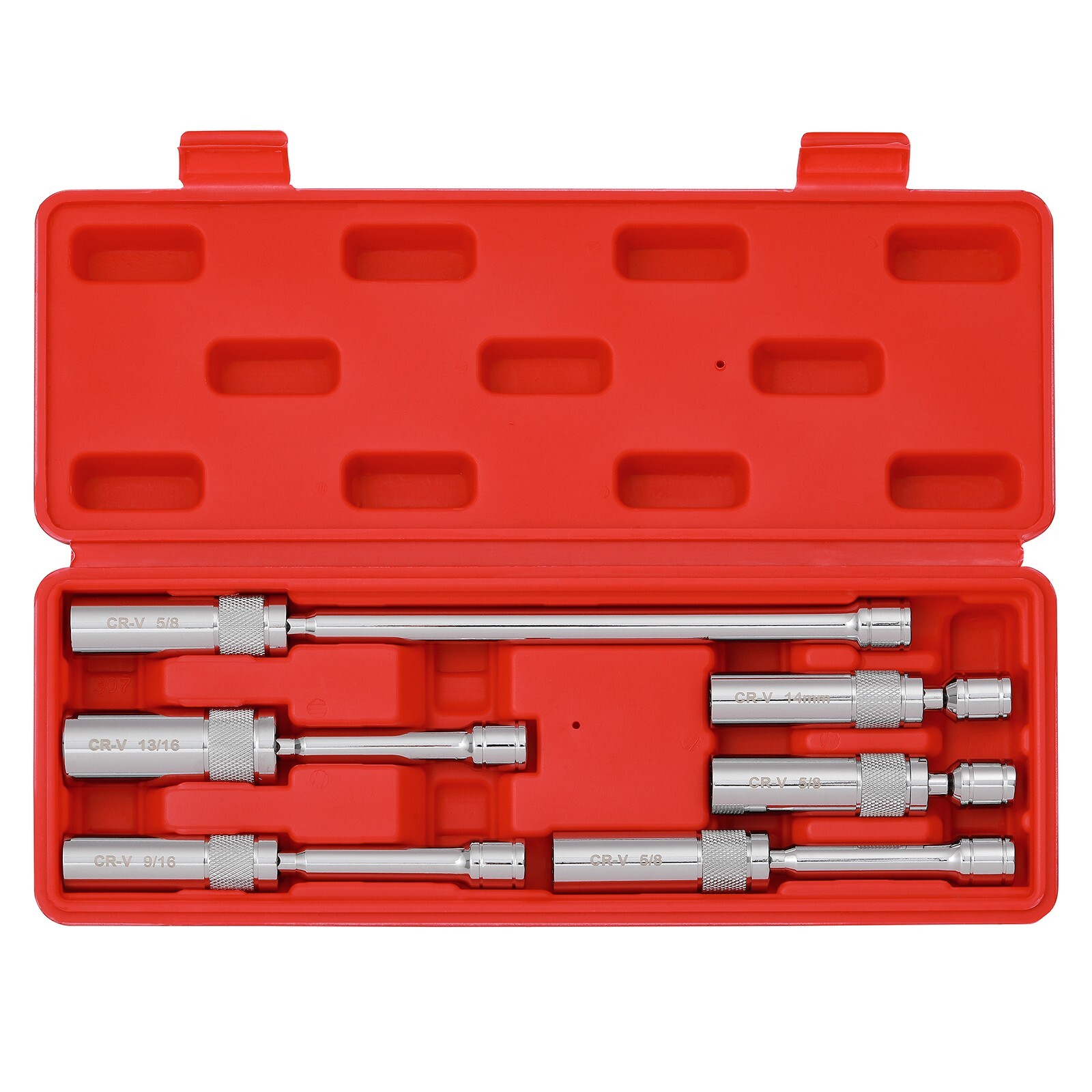 6PC 3/8"Dr. Magnetic Swivel Spark Plug Socket Set Include 9/16" 5/8" 13/16" 14mm gallery