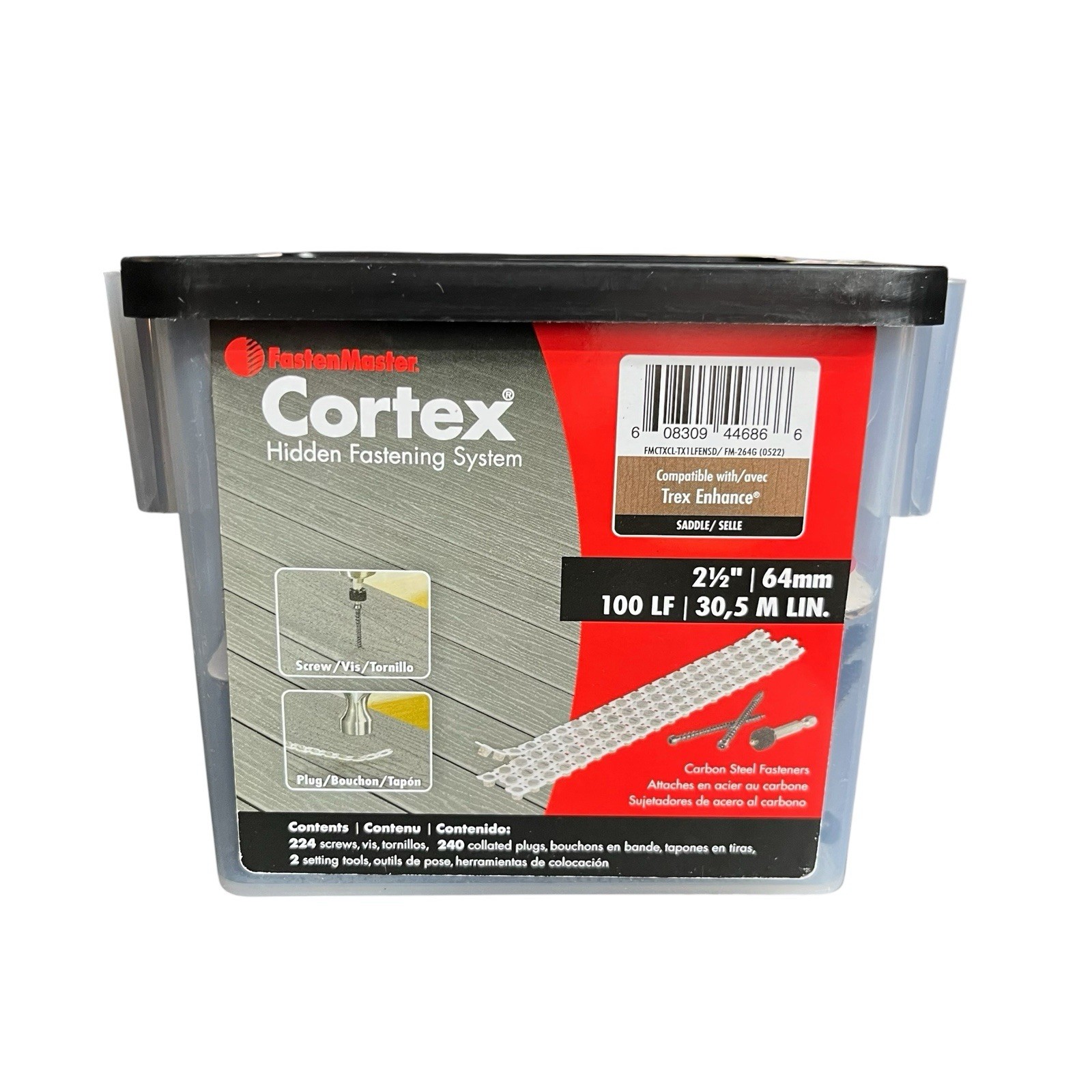 FastenMaster Cortex for Trex Enhance Decking Hidden Fastener 100LF Saddle 2-1/2” gallery