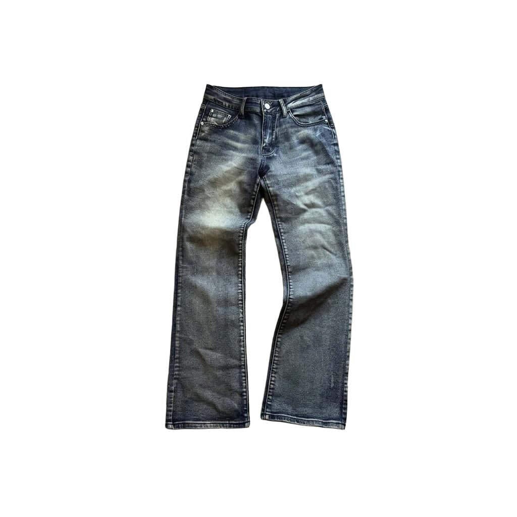 Mid-Rise Bootcut Distressed Crown Flare Jeans gallery