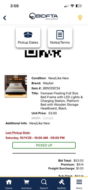 Feonase Full Size Floating Bed Frame with Charging Station and Led Lights, Black gallery