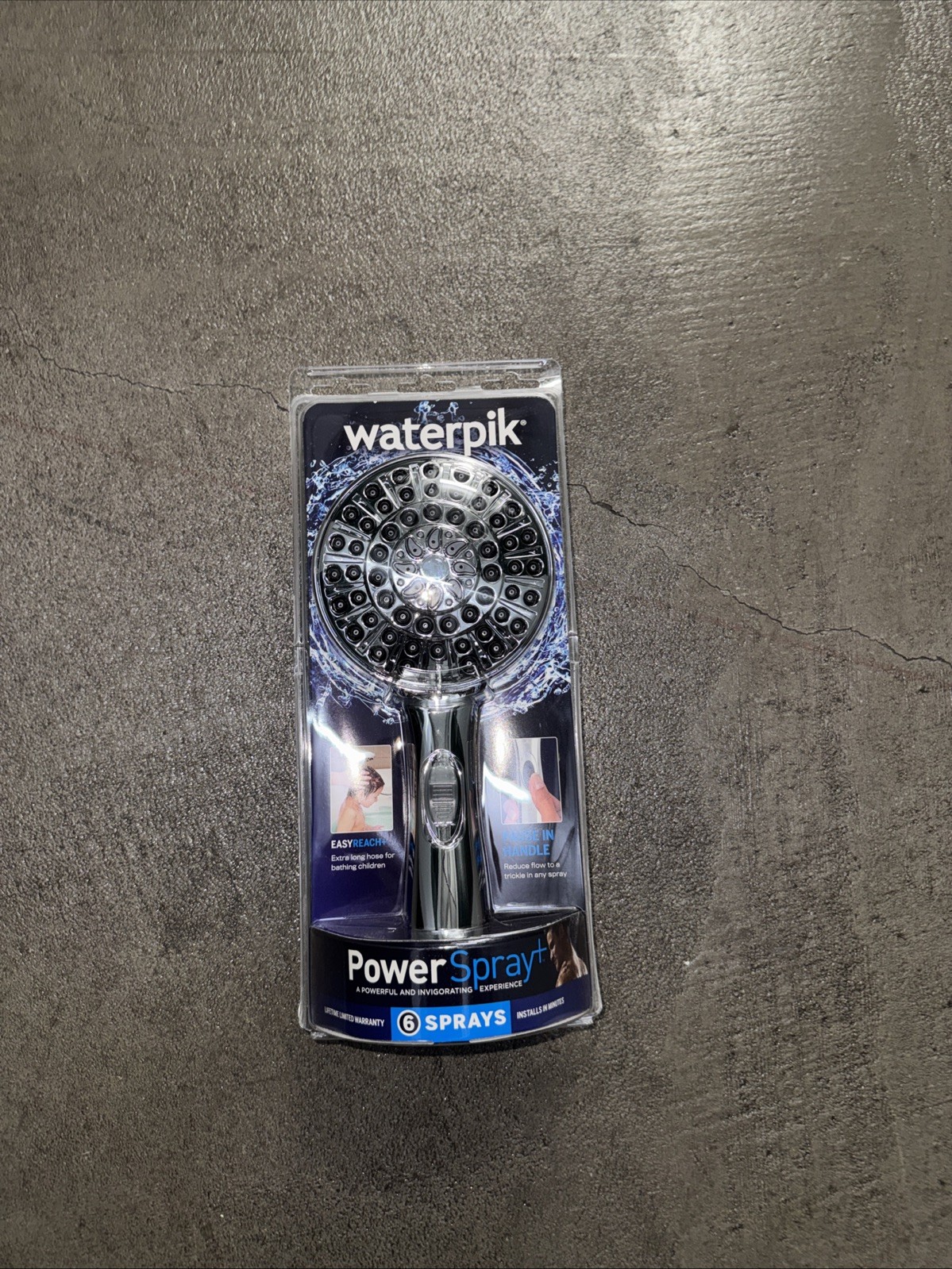 Waterpik Easy Reach+ 6-Spray Wall Mount Chrome Handheld Shower Head w/ 8 ft Hose gallery