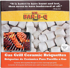 60 Count Ceramic Briquettes, Self Cleaning Ceramic Gas Grill Briquettes, Reduce