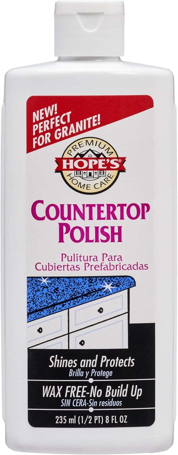 HOPE'S Countertop Restoration Polish - Shines and Protects with 8 Fl Oz, Pack 1 gallery