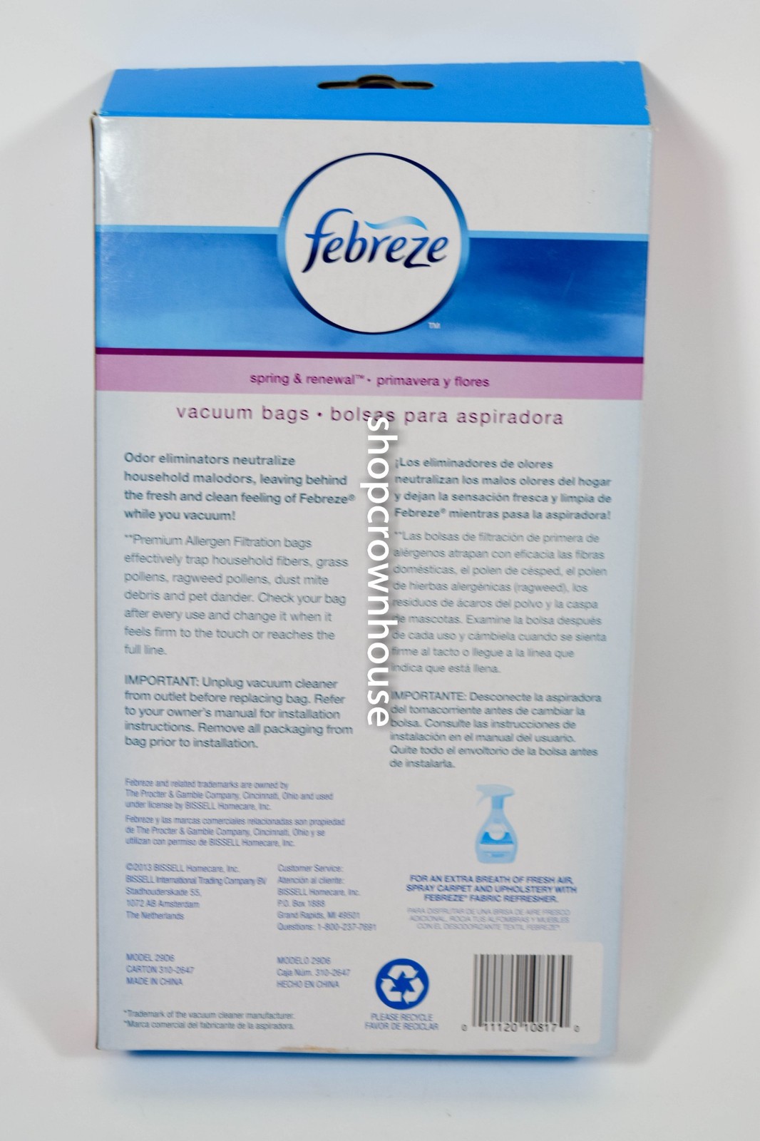 Febreze Spring & Renewal Vacuum 3 Bags DIRT DEVIL U Upright Allergen Filtration gallery