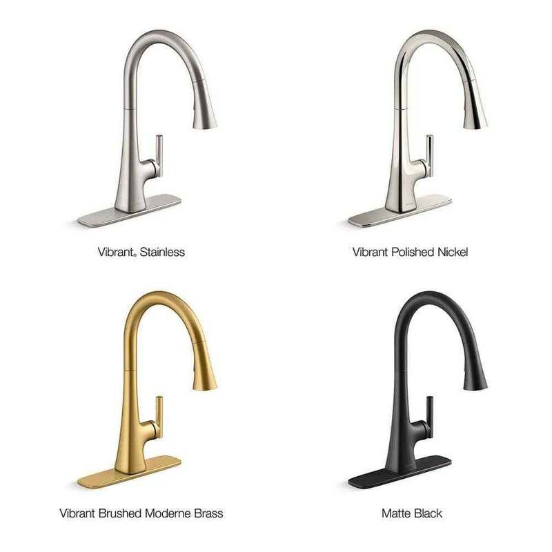 KOHLER Conti Pull Down Sprayer Kitchen Faucet in Vibrant Polished Nickel gallery