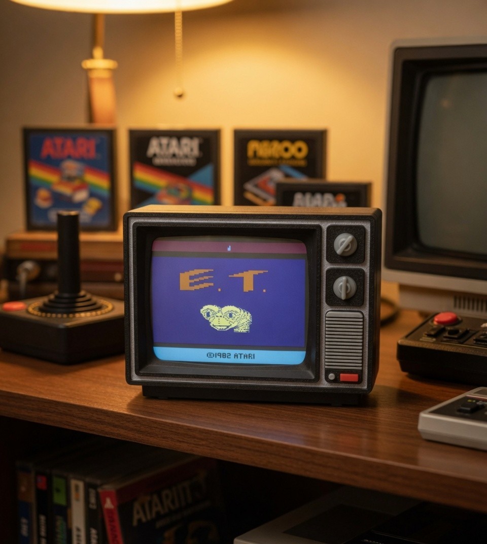 Atari E.T. The Extraterestrial Video Game Retro TV Display 80s Nostalgia gallery