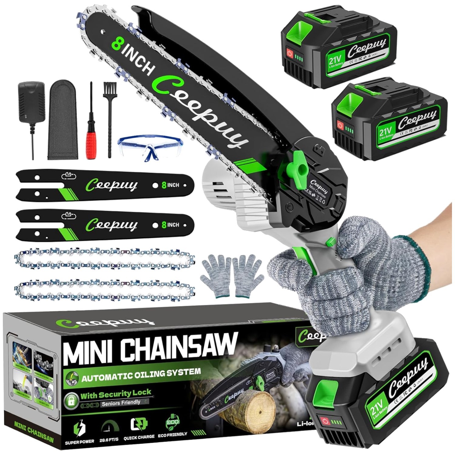 Electric Chain Saw 8 Inch Battery Powered Lightweight gallery
